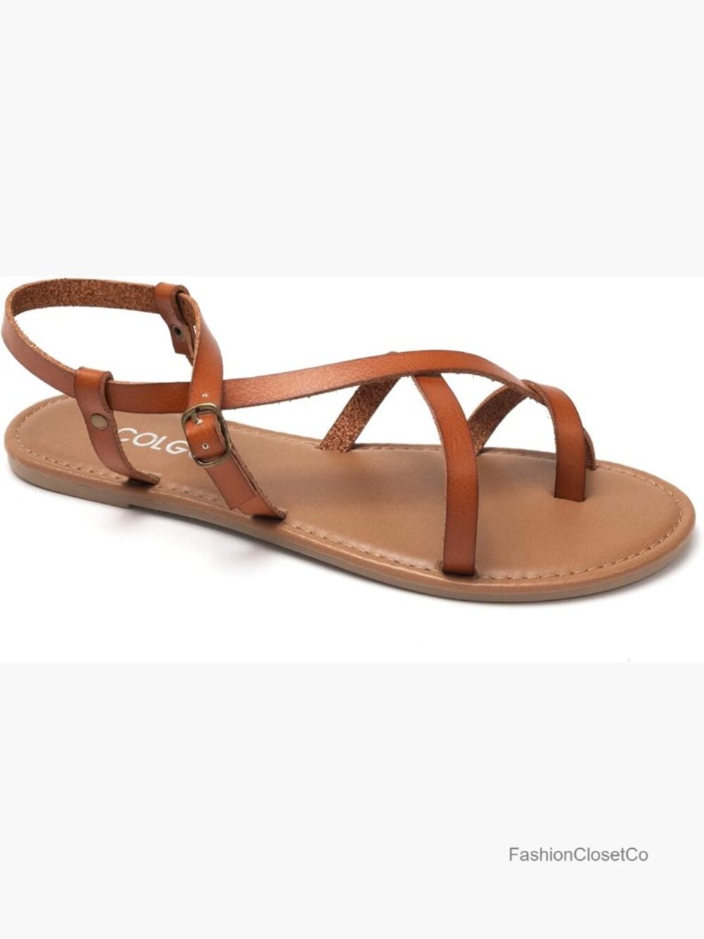 Strappy Flat Sandals, Adjustable Fisherman Sandal with Open Toe Slingback